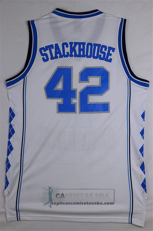 Camiseta NCAA Universidad de Carolina del Norte Stackhouse Blanc
